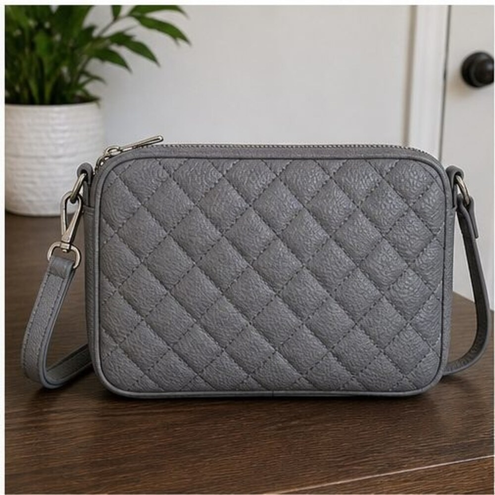 Merlot Quilted Crossbody Bag